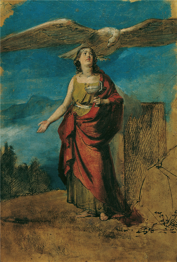 弗里德里希·冯·阿默林（Friedrich von Amerling，奥地利画家）作品 -白 (1835)