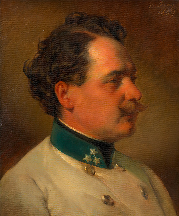 弗里德里希·冯·阿默林（Friedrich von Amerling，奥地利画家）作品 -安德烈亚斯·阿默林 (Andreas Amerling) 担任步兵长官（艺术家的兄弟）（1859）