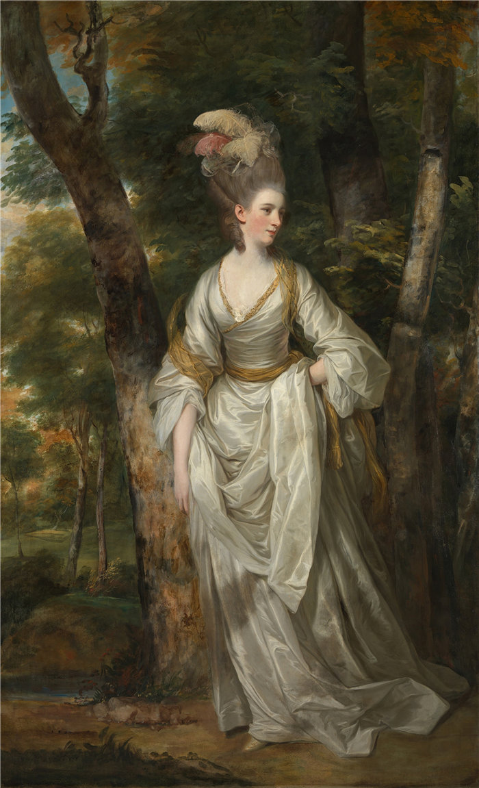 约书亚·雷诺兹（Joshua Reynolds，英国画家）作品-伊丽莎白·卡纳克夫人（约 1775 年）