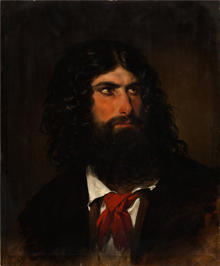 弗里德里希·冯·阿默林(Friedrich von Amerling,奥地利画家)作品 -罗马农民肖像(1838 年)