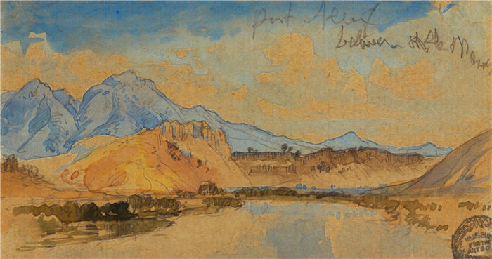 托马斯·莫兰 (Thomas Moran,美国画家)作品-爱达荷州新港峡谷(可能建于 1879 年)