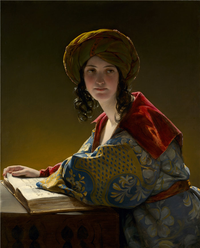 弗里德里希·冯·阿默林（Friedrich von Amerling，奥地利画家）作品 -年轻的东方女人 (1838)