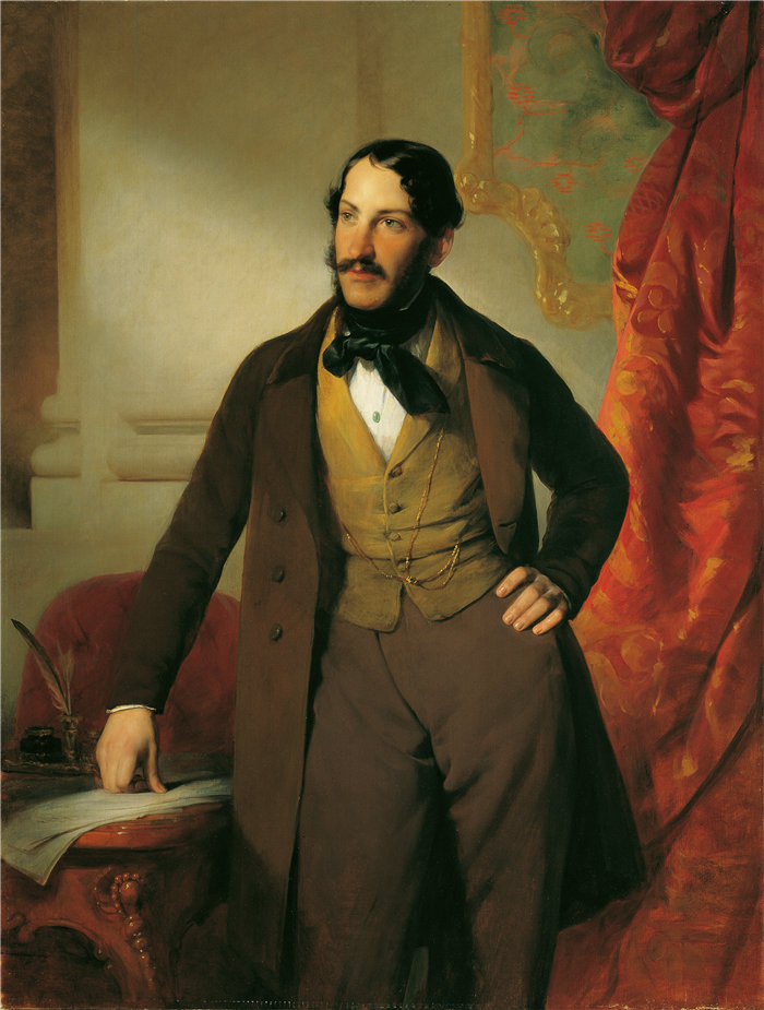 弗里德里希·冯·阿默林（Friedrich von Amerling，奥地利画家）作品 -实业家马克西米利安·托德斯科 (1846)