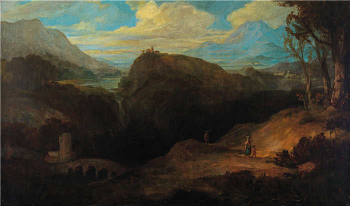 弗里德里希·冯·阿默林（Friedrich von Amerling，奥地利画家）作品 -山地景观 (1859)