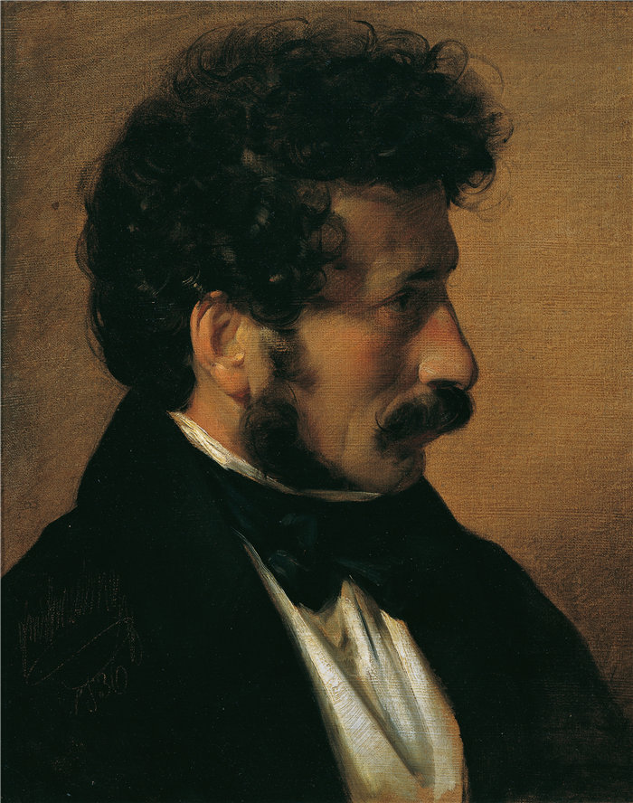 弗里德里希·冯·阿默林（Friedrich von Amerling，奥地利画家）作品 -画家西奥多·阿尔科尼埃 (1836)