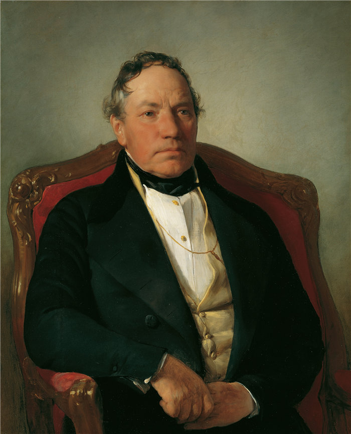弗里德里希·冯·阿默林（Friedrich von Amerling，奥地利画家）作品 -实业家 Johann Nepomuk Reithoffer (1844)