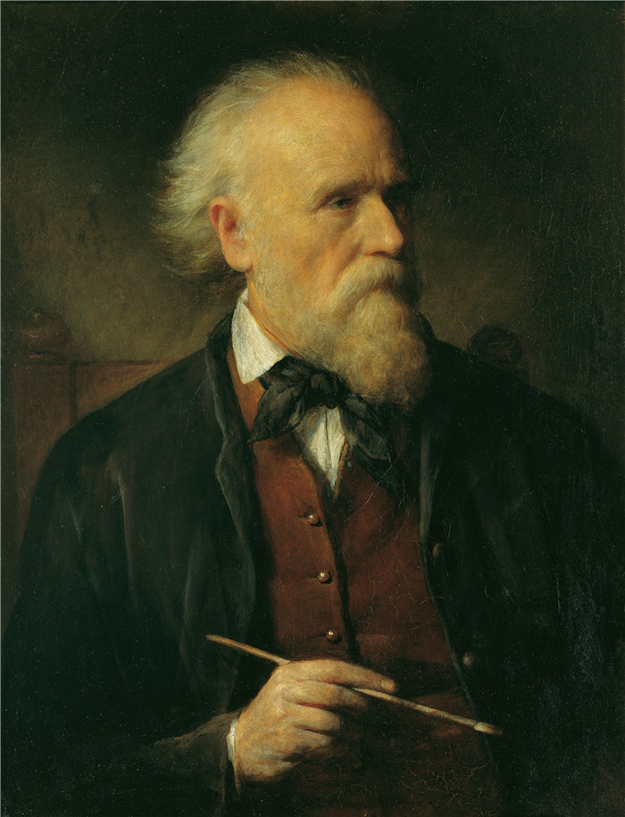 弗里德里希·冯·阿默林（Friedrich von Amerling，奥地利画家）作品 -自画像（1875）