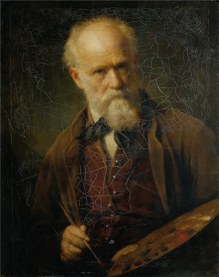 弗里德里希·冯·阿默林（Friedrich von Amerling，奥地利画家）作品 -自画像（1881）