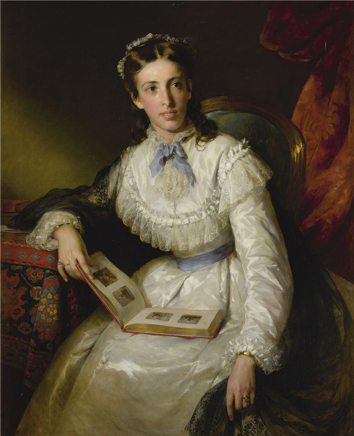 弗里德里希·冯·阿默林（Friedrich von Amerling，奥地利画家）作品 -威廉明娜·冯·米利厄斯男爵夫人