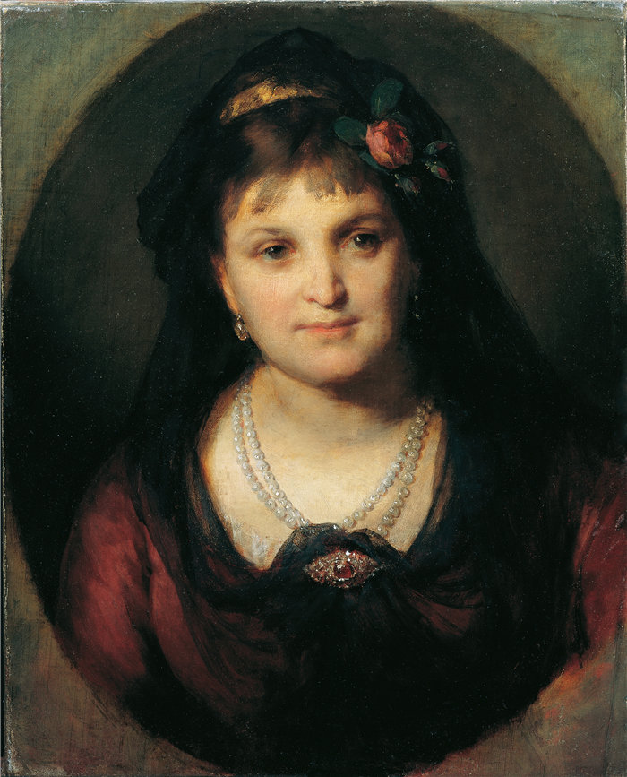 弗里德里希·冯·阿默林(Friedrich von Amerling,奥地利画家)作品 -罗莎莉亚·赫尔曼 (1872)