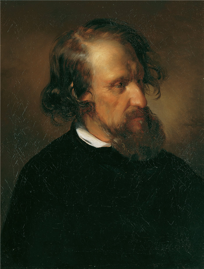 弗里德里希·冯·阿默林（Friedrich von Amerling，奥地利画家）作品 -画家约瑟夫·克里胡贝尔 (1853)