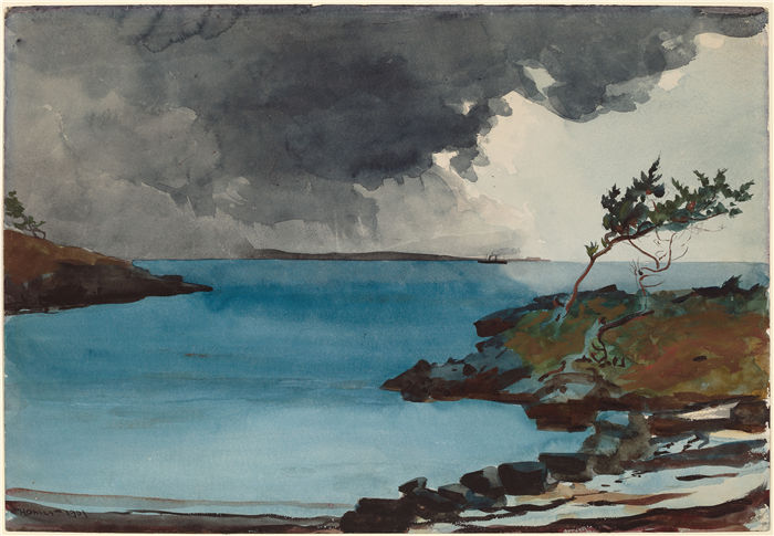 温斯洛·荷马 (Winslow Homer，美国画家)作品-即将来临的风暴 (1901)