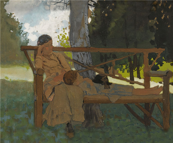 温斯洛·荷马 (Winslow Homer，美国画家)作品-午睡