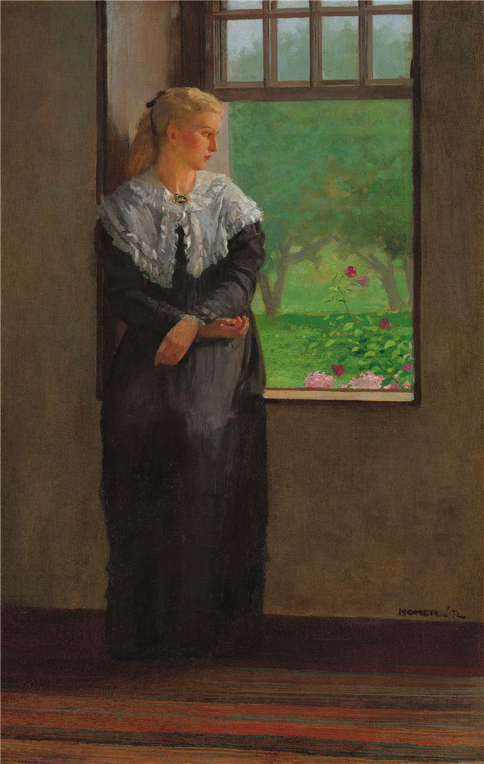 温斯洛·荷马 (Winslow Homer，美国画家)作品-遐想 (1872)