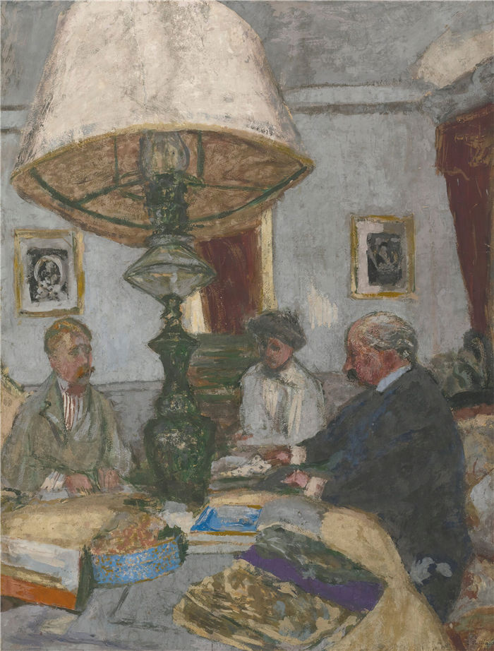 爱德华·维亚尔(Édouard Vuillard，法国画家)作品-在圣雅克的大灯下（1909 年）