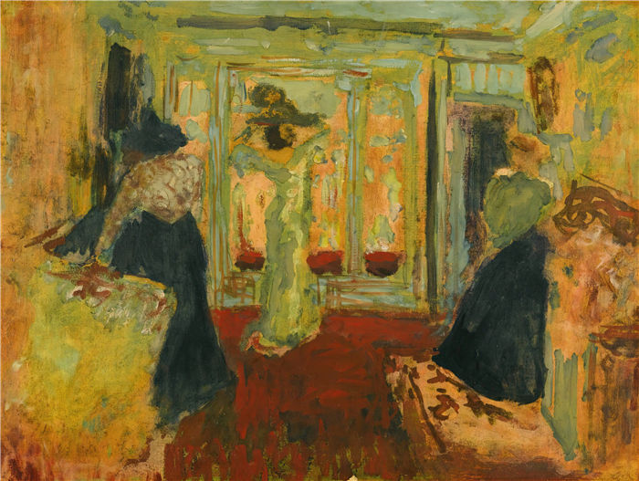 爱德华·维亚尔(Édouard Vuillard,法国画家)作品-Hessel Chez La Modiste 夫人(约 1903 年)