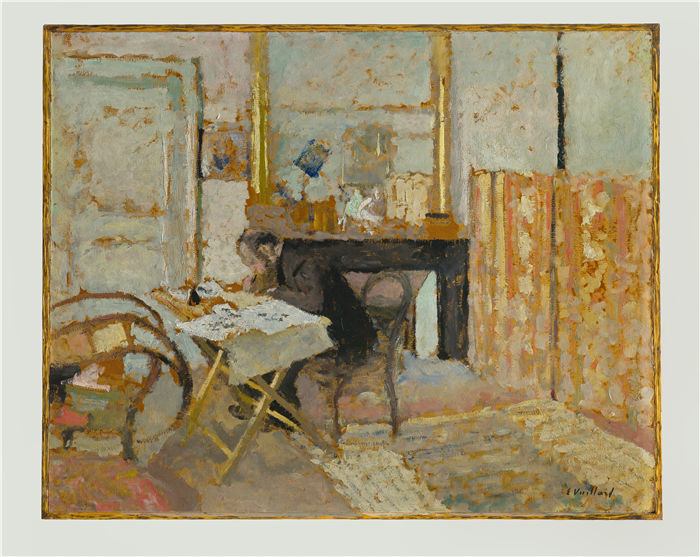 爱德华·维亚尔(Édouard Vuillard,法国画家)作品-克尔·泽维尔·鲁塞尔(约1904年)