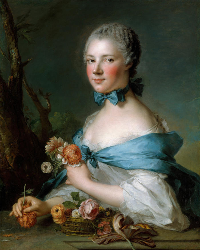 让·马克·纳蒂尔（Jean-Marc Nattier ，法国画家）作品-女人的肖像（1753）