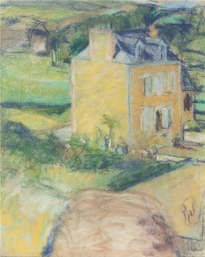 爱德华·维亚尔(Édouard Vuillard,法国画家)作品-圣雅克别墅 (1909)