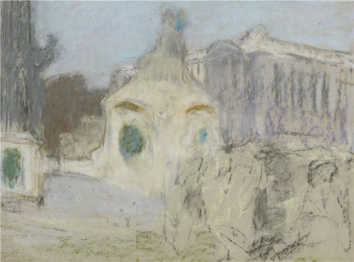 爱德华·维亚尔(Édouard Vuillard，法国画家)作品-协和广场（约 1925 年）