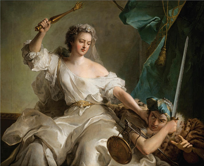 让·马克·纳蒂尔（Jean-Marc Nattier ，法国画家）作品-惩罚不公正的正义寓言，1737 年