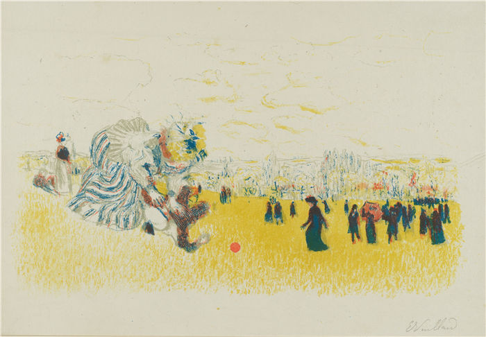 爱德华·维亚尔(Édouard Vuillard，法国画家)作品-儿童游戏 (1897)