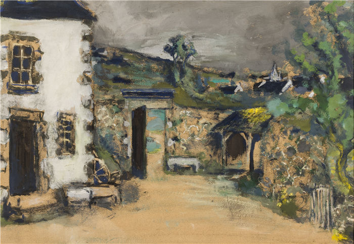 爱德华·维亚尔(Édouard Vuillard，法国画家)作品-农舍