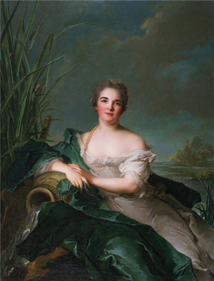 让·马克·纳蒂尔（Jean-Marc Nattier ，法国画家）作品-弗莱塞尔夫人 (1747)