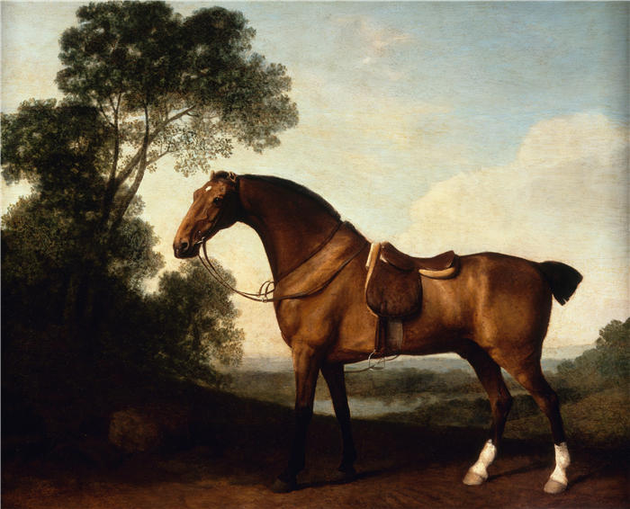 乔治·斯塔布斯（George Stubbs，英国画家）作品-马鞍湾猎人 (1786)