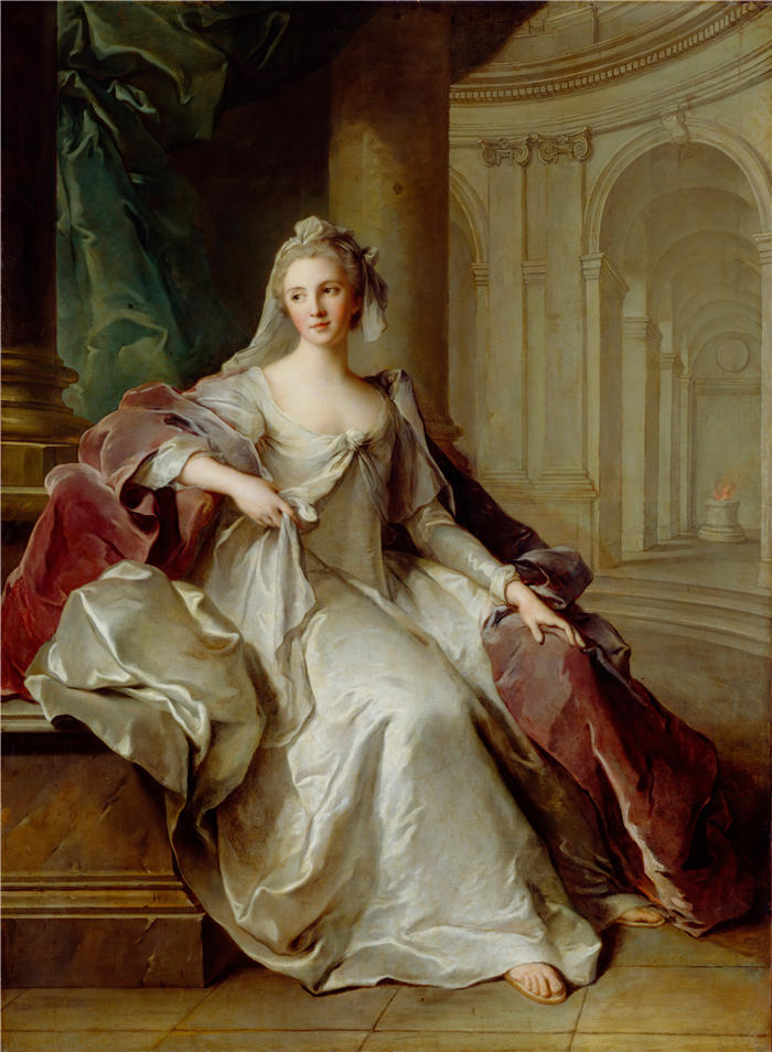 让·马克·纳蒂尔(Jean-Marc Nattier ,法国画家)作品-亨利埃特·德·法兰西夫人作为维斯塔处女(约 1749 年)