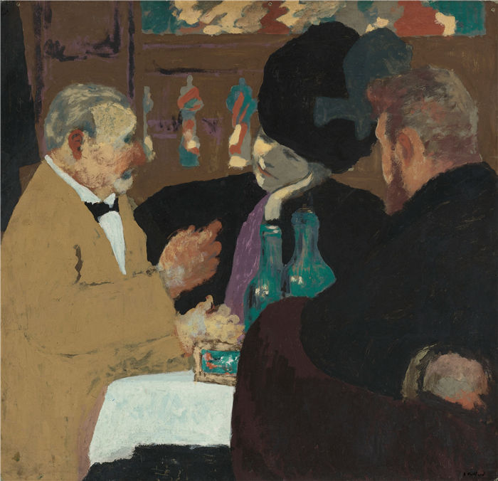 爱德华·维亚尔(Édouard Vuillard，法国画家)作品-欢乐派对（大约 1898-99 年）