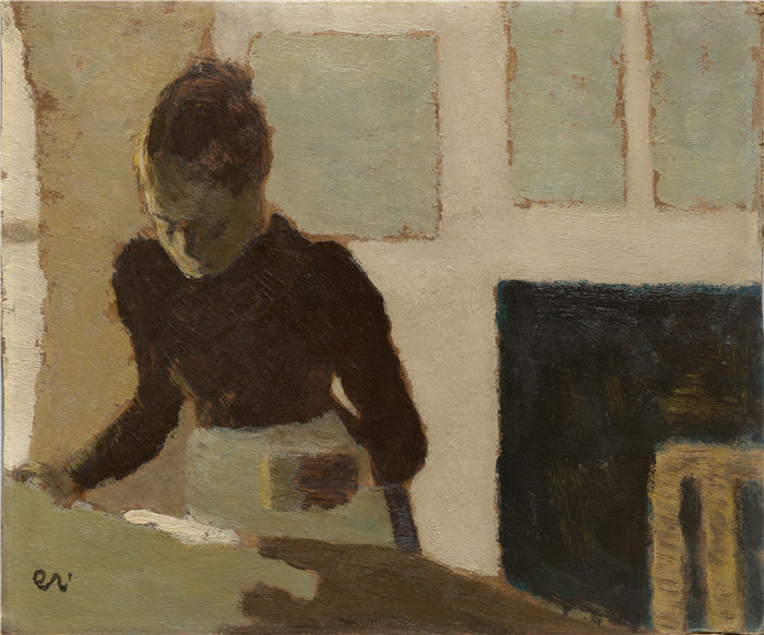 爱德华·维亚尔(Édouard Vuillard,法国画家)作品-洗衣店 (1892)