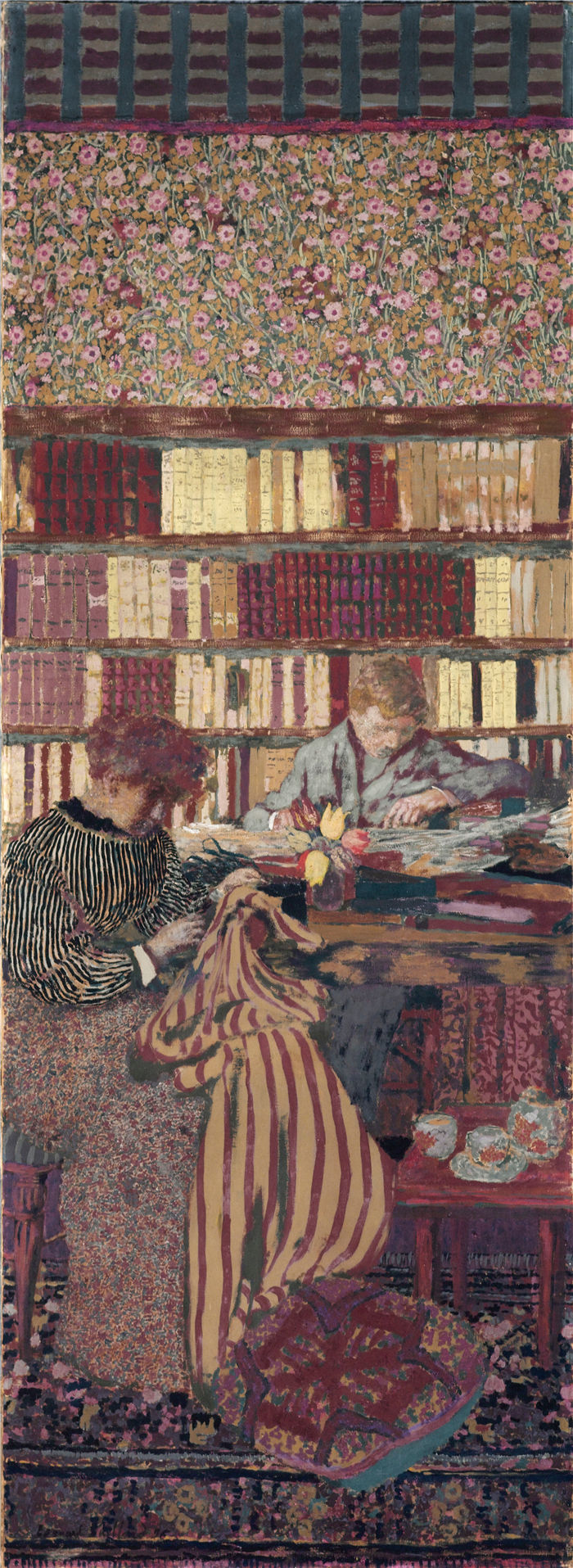 爱德华·维亚尔(Édouard Vuillard,法国画家)作品-里面的角色,劳动(1896)