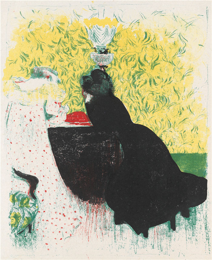 爱德华·维亚尔(Édouard Vuillard,法国画家)作品-两个嫂子 (1898 - 1899)