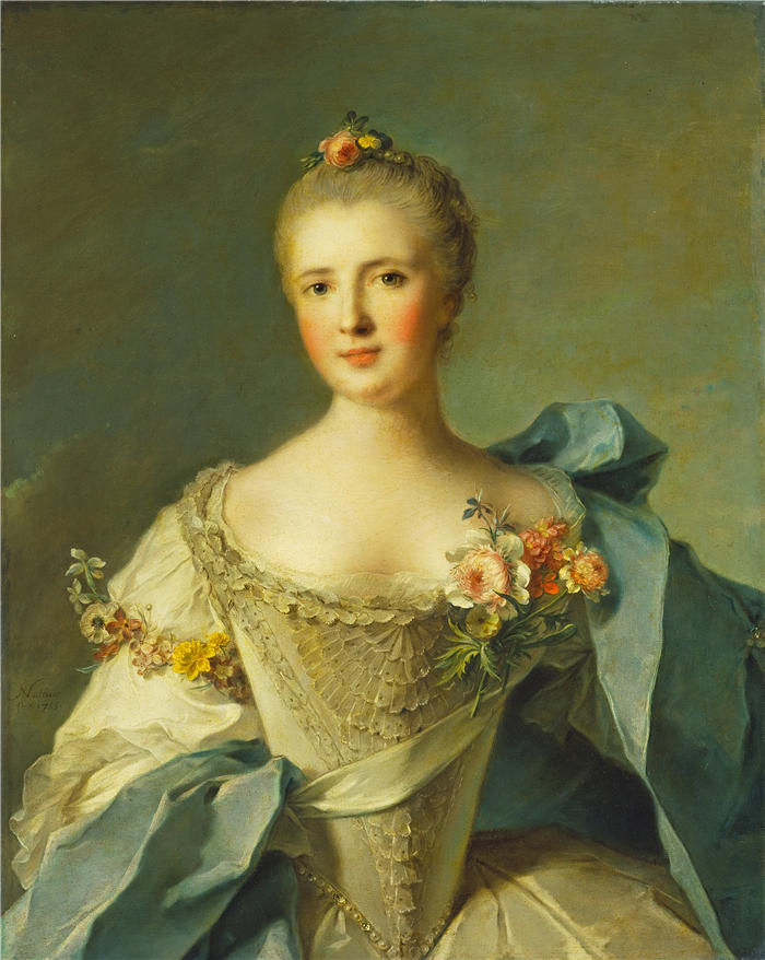 让·马克·纳蒂尔（Jean-Marc Nattier ，法国画家）作品-The marquise de Belestat (1755)