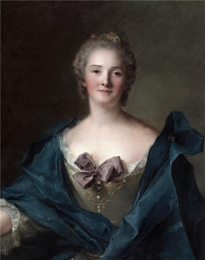 让·马克·纳蒂尔（Jean-Marc Nattier ，法国画家）作品-女人的肖像（约 1748 年）