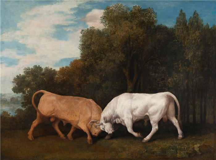 乔治·斯塔布斯（George Stubbs，英国画家）作品-公牛战斗 (1786)