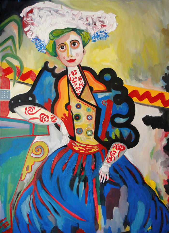 阿马德奥·德·索萨-卡多索（Amadeo de Souza-Cardoso ，葡萄牙画家）作品-女人