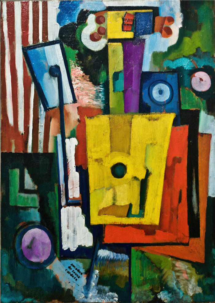 阿马德奥·德·索萨-卡多索(Amadeo de Souza-Cardoso ,葡萄牙画家)作品-乐器的寿命(约 1916 年)
