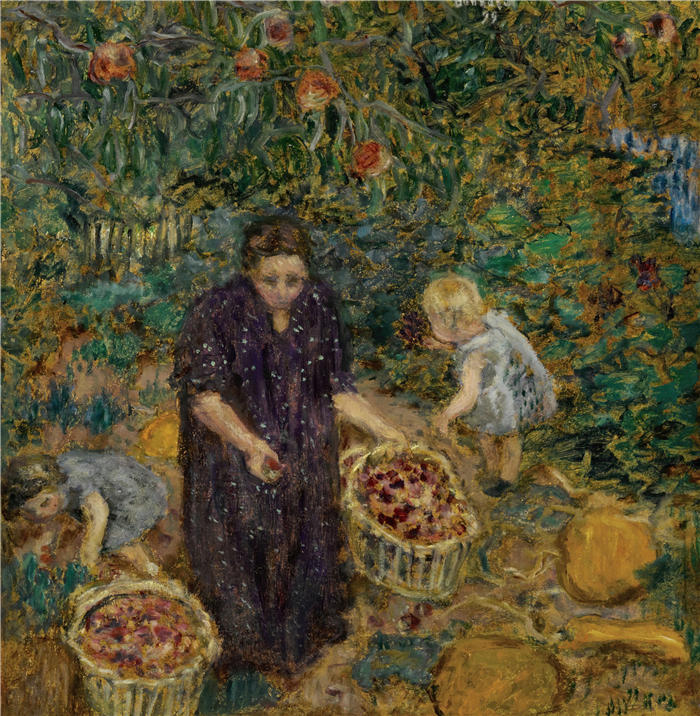 皮埃尔·邦纳德（Pierre Bonnard，法国画家）作品-水果聚会 (1899)高清下载
