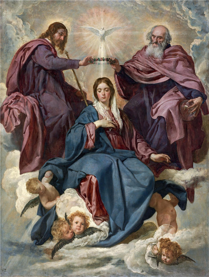 迭戈·委拉斯开兹 (Diego Velázquez，西班牙画家)作品-圣母加冕礼（约1635年）