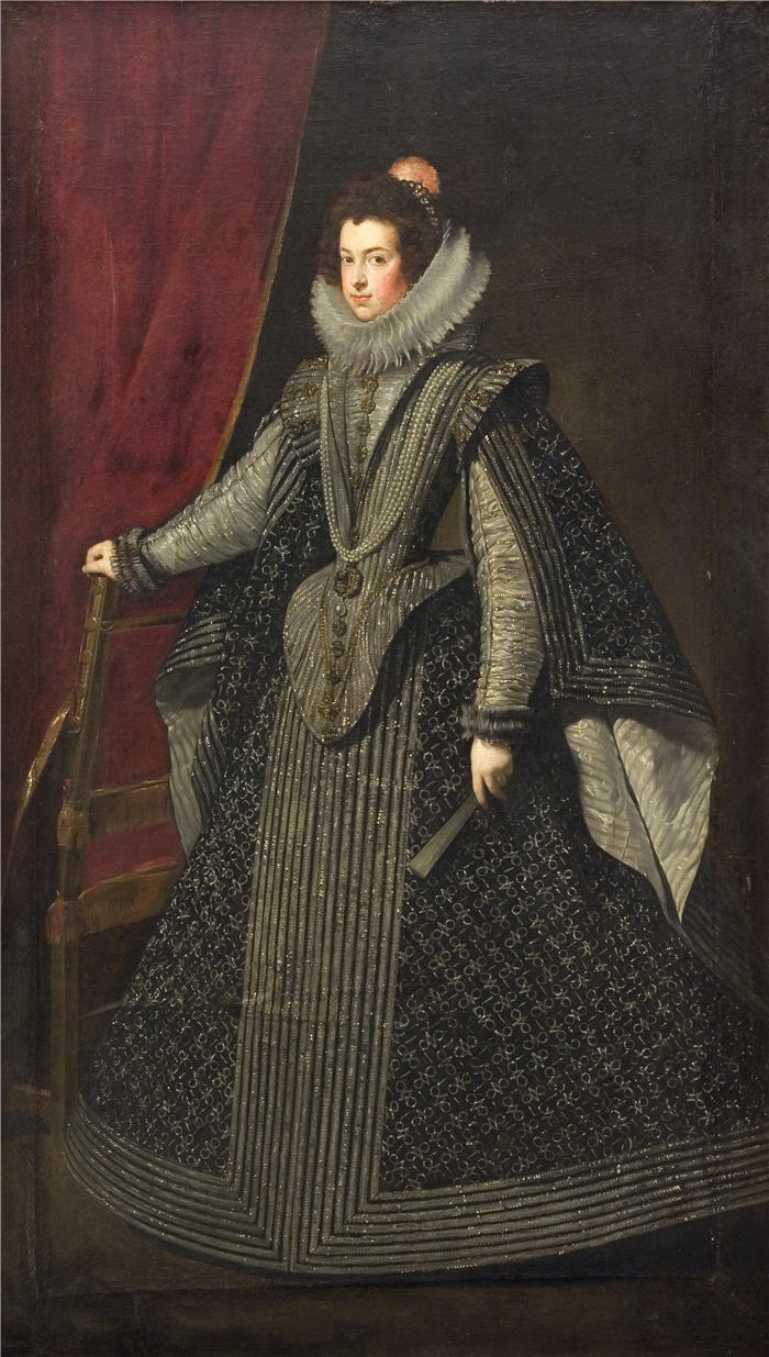 迭戈·委拉斯开兹 (Diego Velázquez，西班牙画家)作品-波旁的伊莎贝拉。菲利普四世的第一任王后 (1613 - 1660)