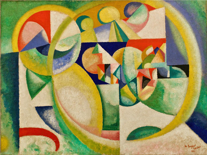 阿马德奥·德·索萨-卡多索（Amadeo de Souza-Cardoso ，葡萄牙画家）作品-研究 B (1913)