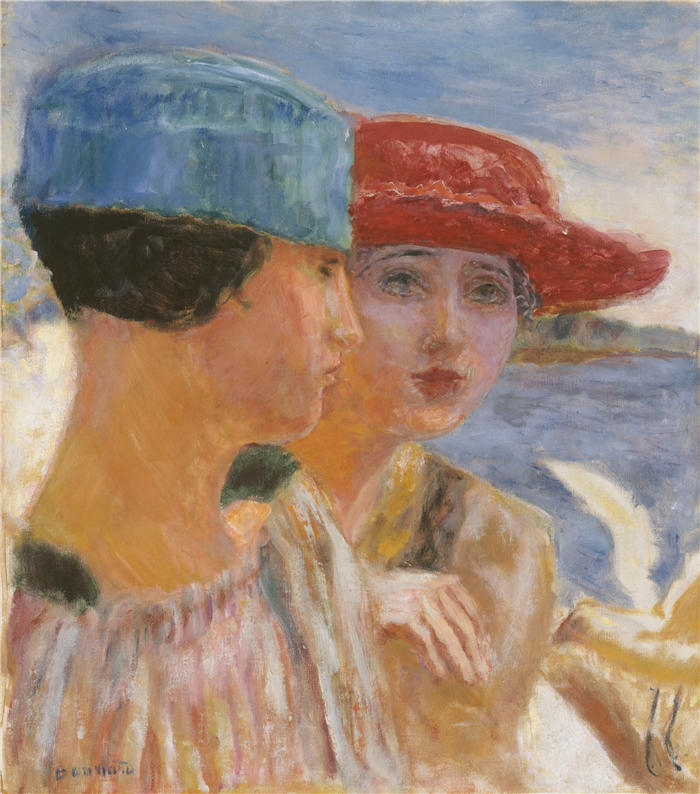 皮埃尔·邦纳德(Pierre Bonnard,法国画家)作品-海鸥少女 (1917)高清下载