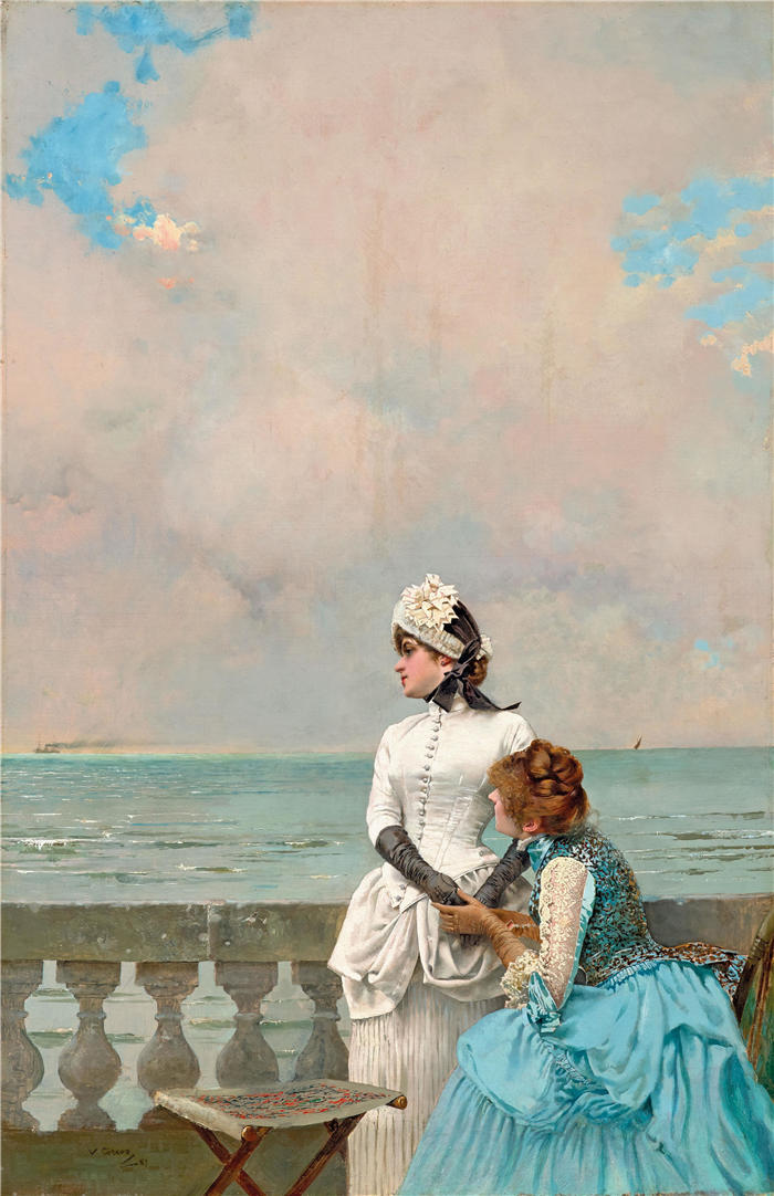 维托里奥·马泰奥·科科斯(Vittorio Matteo Corcos，意大利画家)作品-告诉我一切高清下载