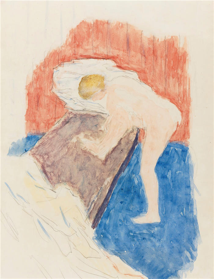 皮埃尔·邦纳德(Pierre Bonnard,法国画家)作品-Nu À La Baignoire(大约 1921-1922 年)高清下载