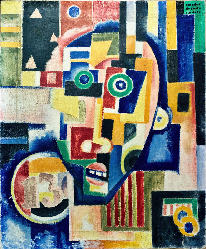 阿马德奥·德·索萨-卡多索(Amadeo de Souza-Cardoso ,葡萄牙画家)作品-海角头靛蓝海(约 1915 年)