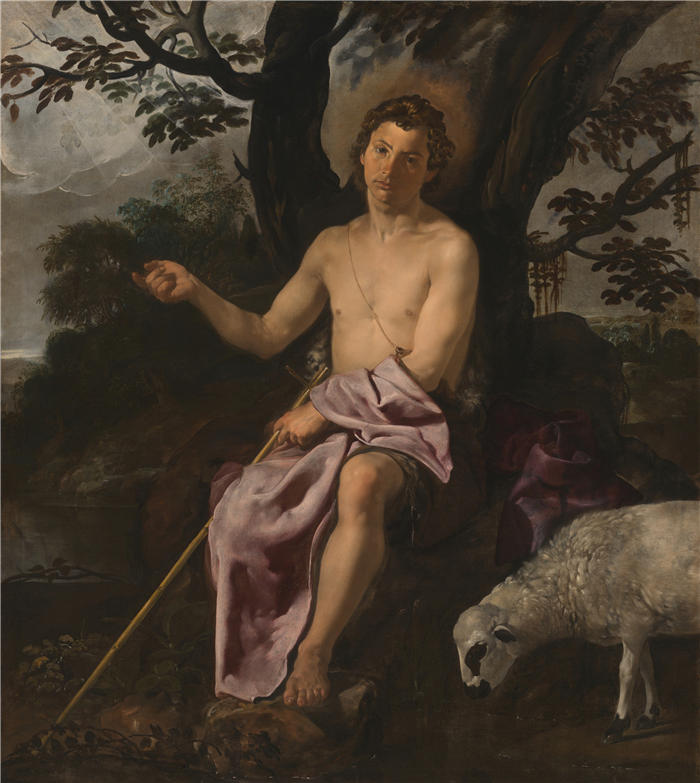 迭戈·委拉斯开兹 (Diego Velázquez，西班牙画家)作品-荒野中的施洗者圣约翰（约 1622 年）