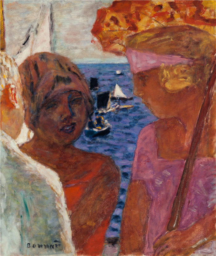 皮埃尔·邦纳德(Pierre Bonnard,法国画家)作品-阿卡雄对话(1926-1930)高清下载