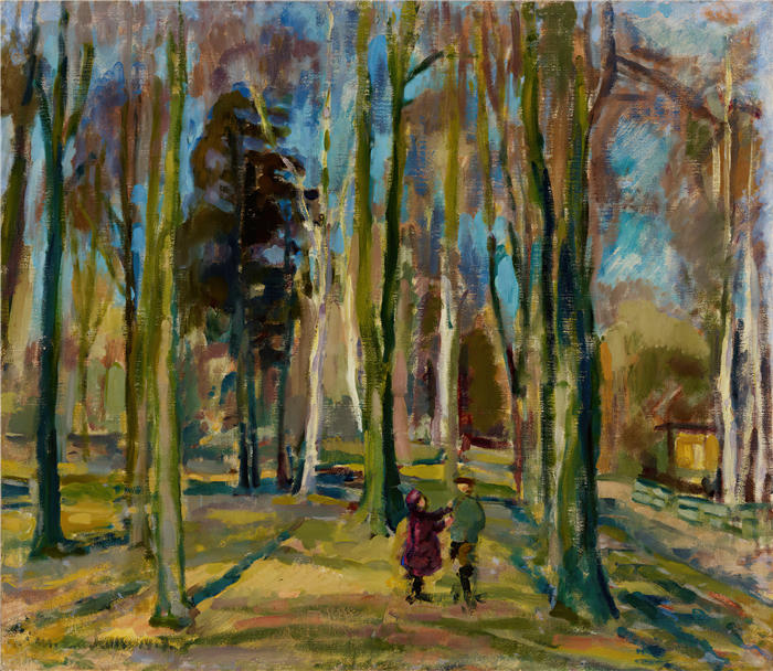 克努特·马格努斯·恩克尔 (Knut Magnus Enckell,芬兰画家) 作品 -从凯沃普伊斯托 (Kaivopuisto) 看 (1919)